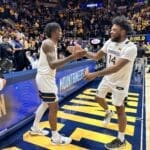 WVU players celebrate
