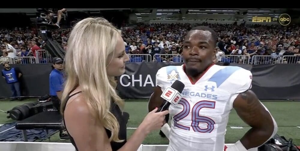 Leddie Brown in XFL Championship Game