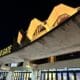 WVU Basketball Coliseum Gold Gate Stock Photo
