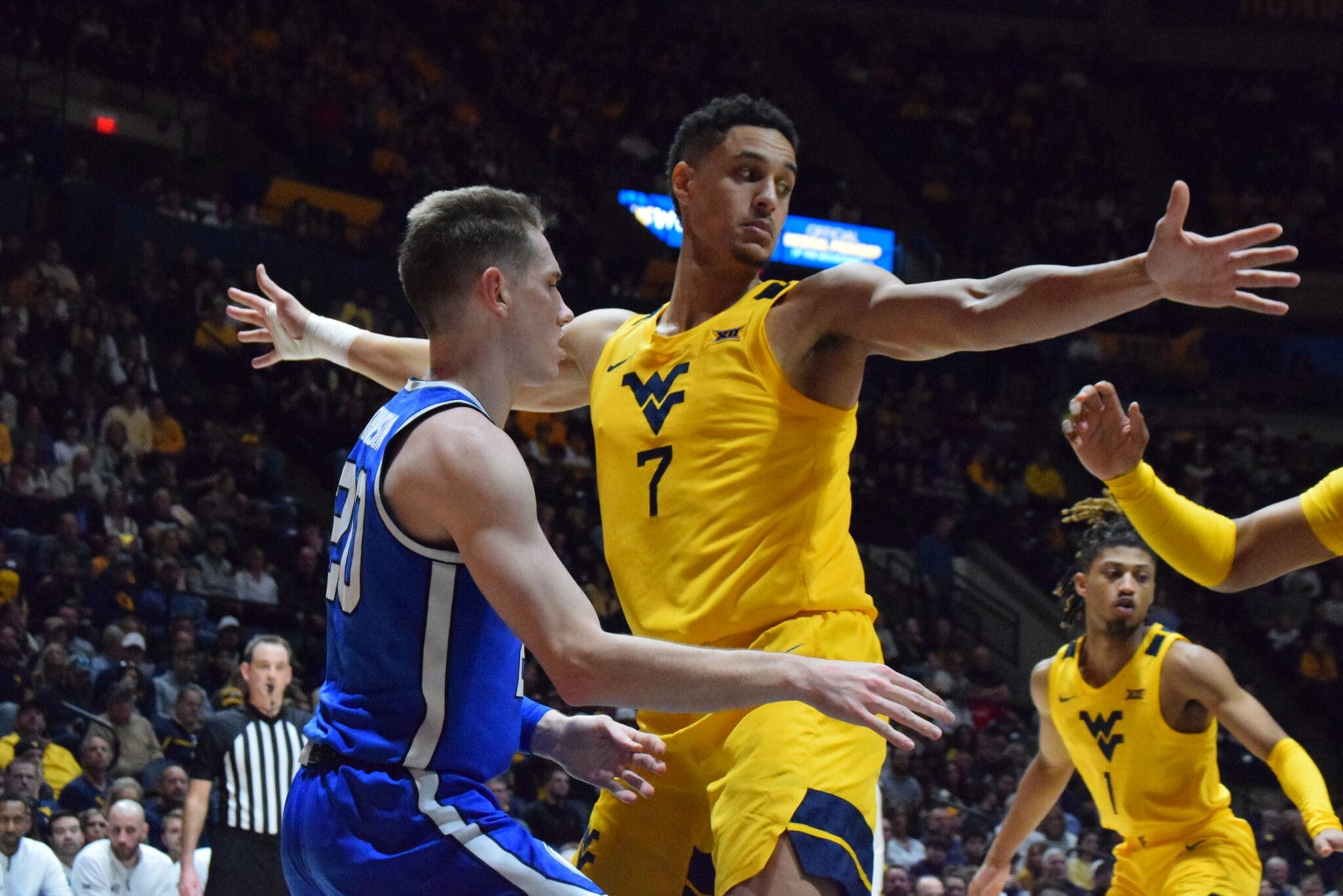 WVU Men's Basketball Jesse Edwards v BYU