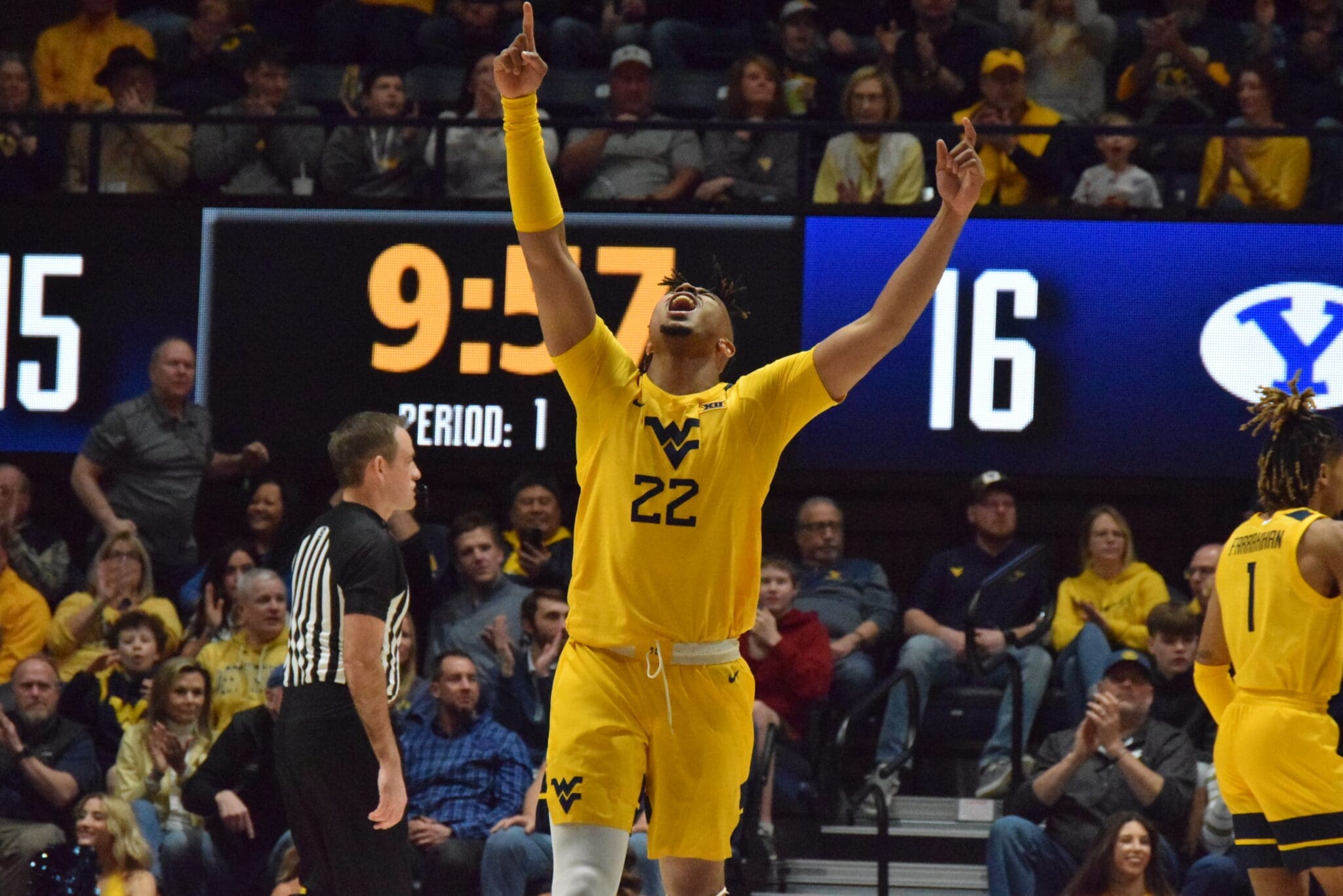 WVU Men's Basketball Josiah Harris v BYU