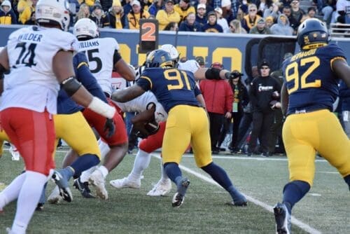 WVU Football Sean Martin against Cincinnati