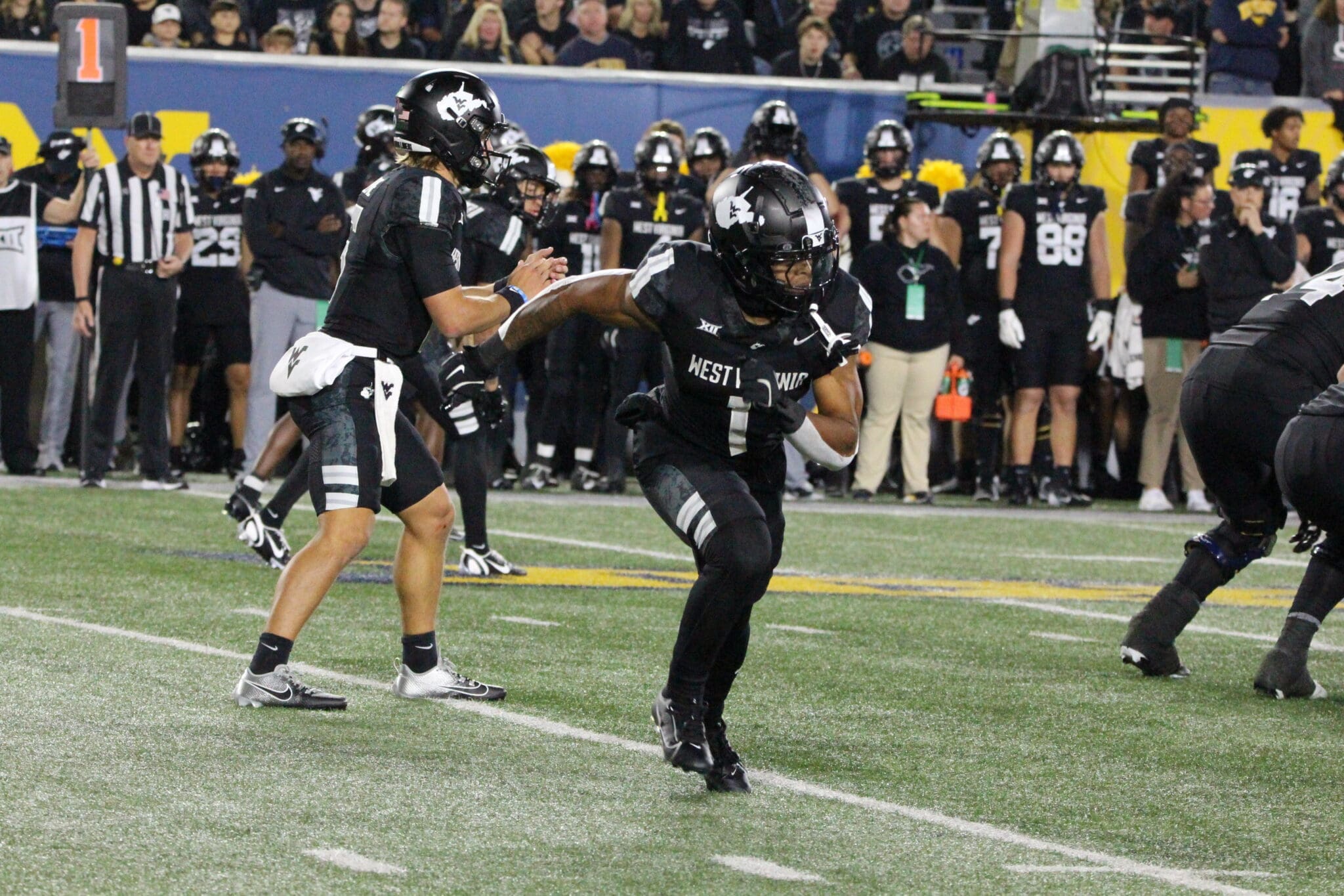 WVU Football Garrett Greene and Jahiem White