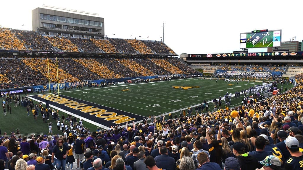 WVU Football stripe the stadium stock