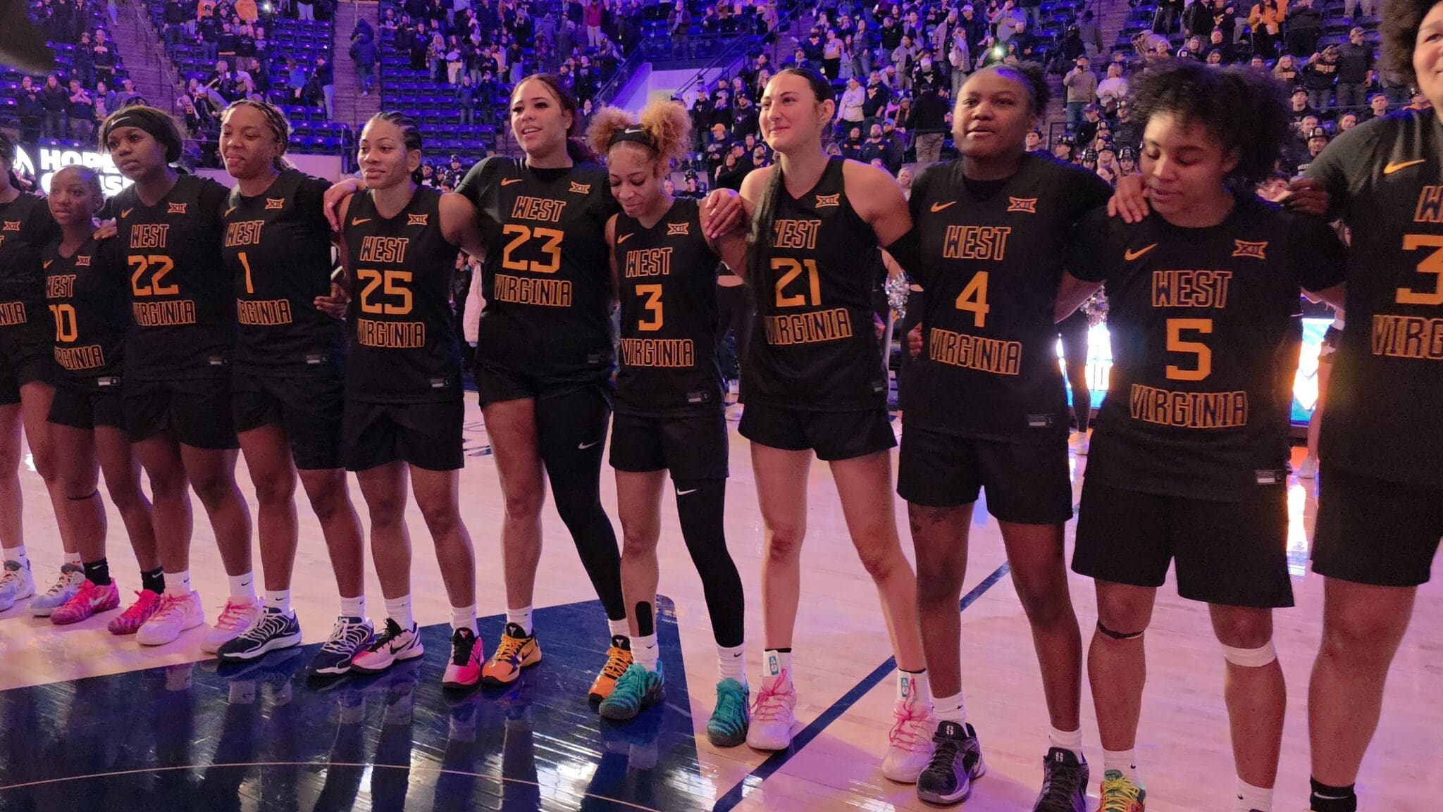 WVU Women's Basketball after win
