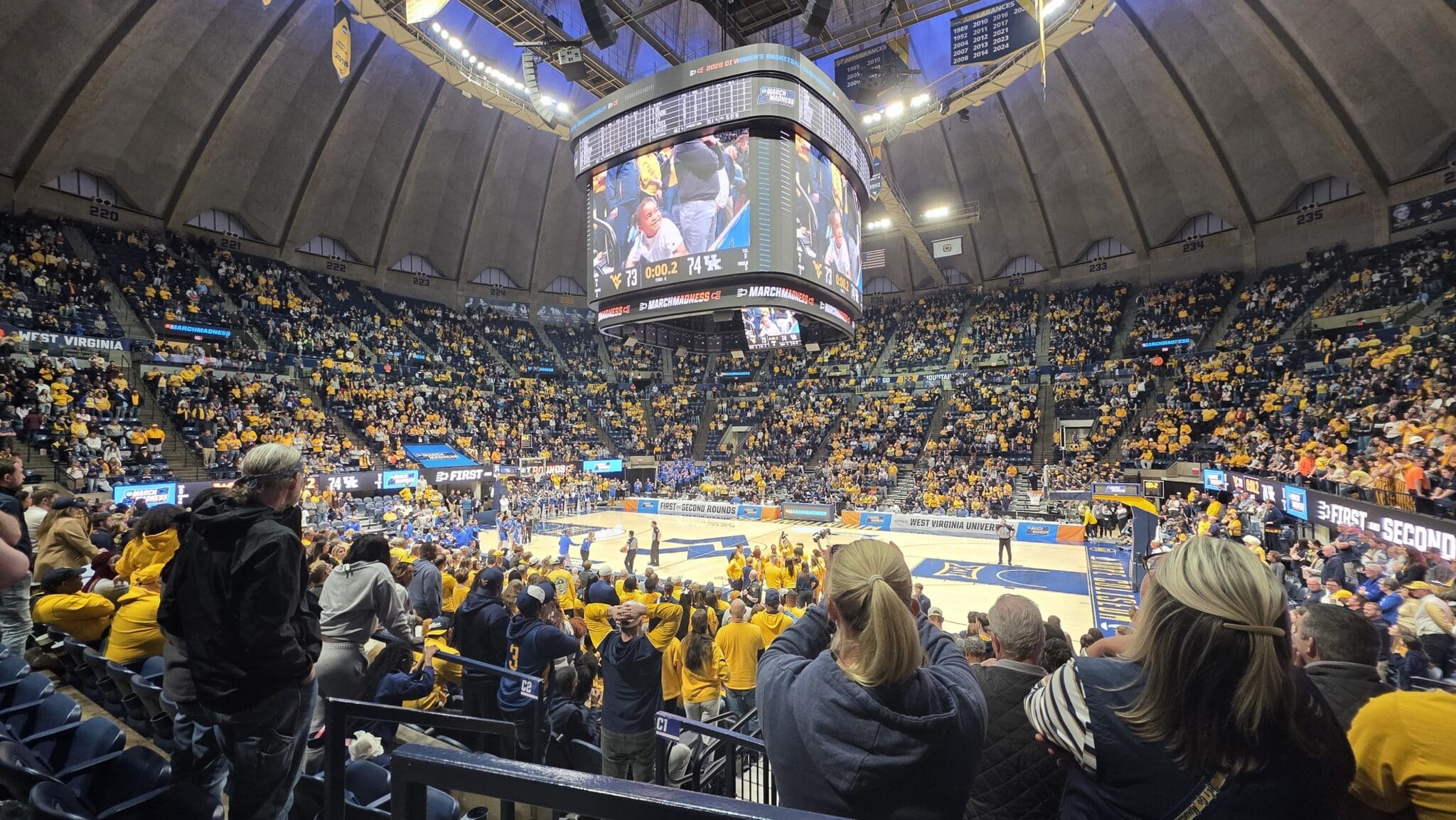 WVU Hope Coliseum during NCAA Tournament stock