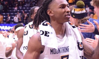 WVU Basketball Javon Small High Fives fans