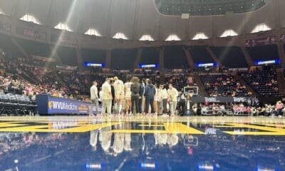 WVU Women's Basketball at the WVU Coliseum stock