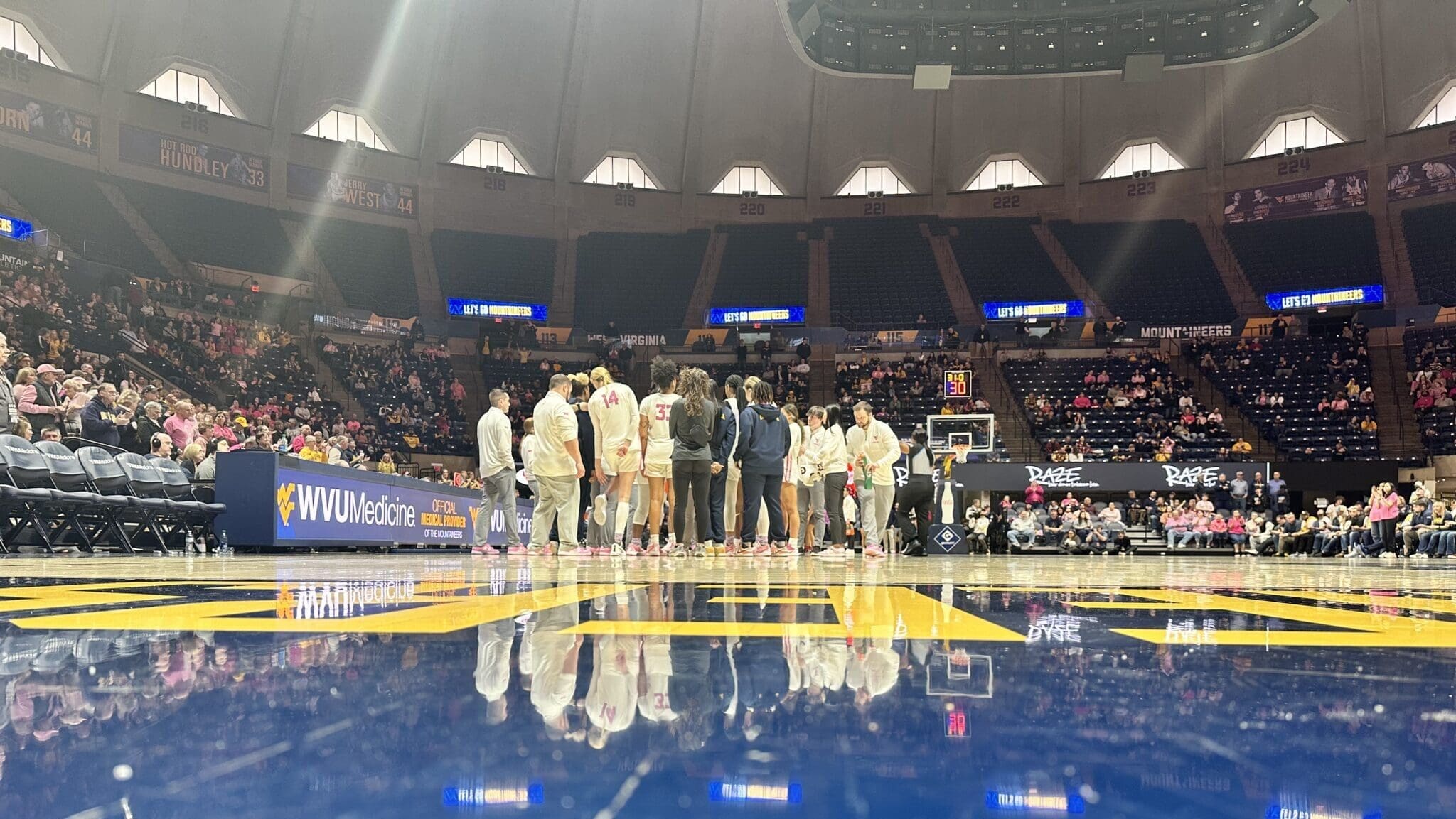 WVU Women's Basketball at the WVU Coliseum stock