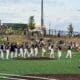 WVU Baseball celebrating win