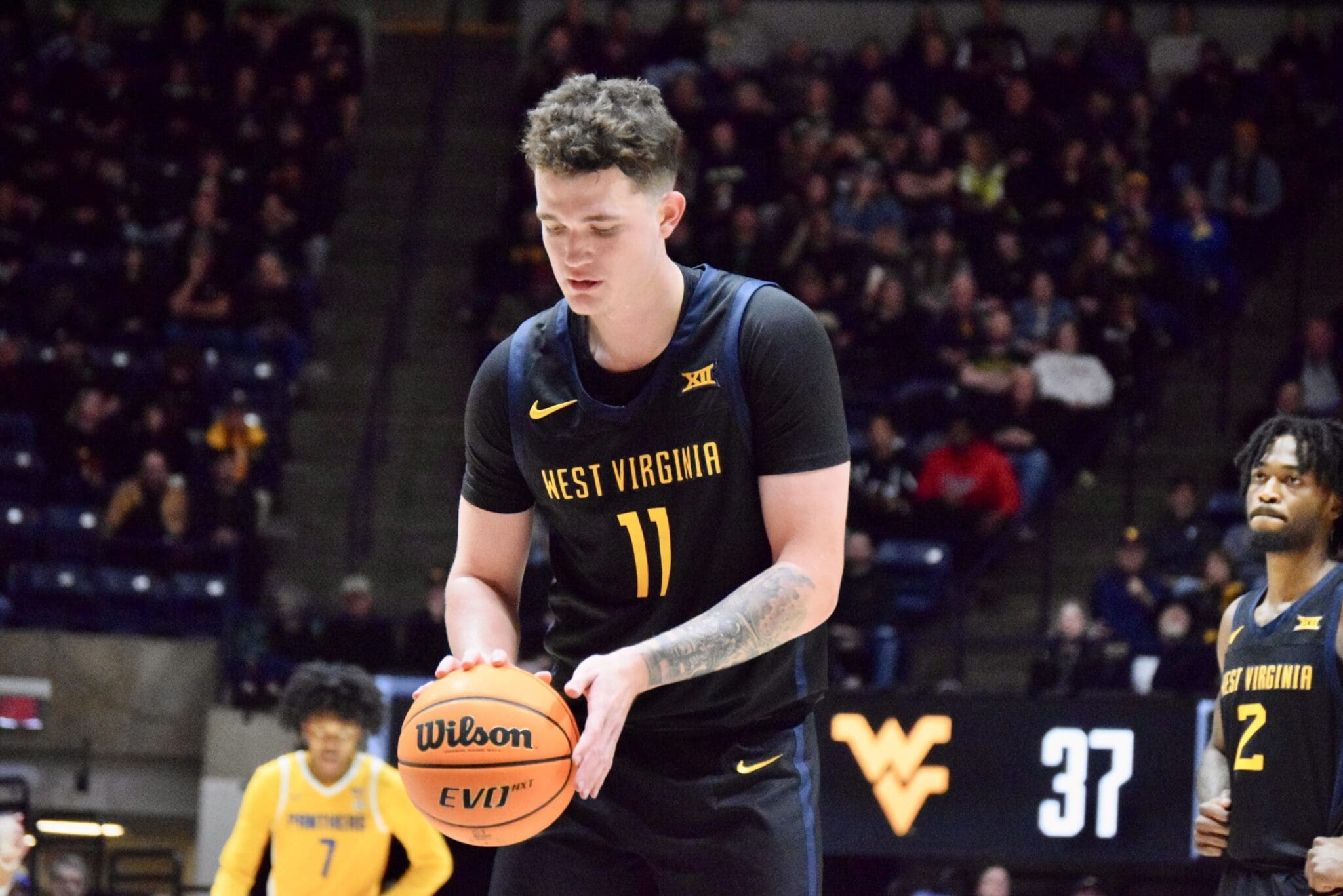 WVU Basketball Quinn Slazinski/Black Uniform