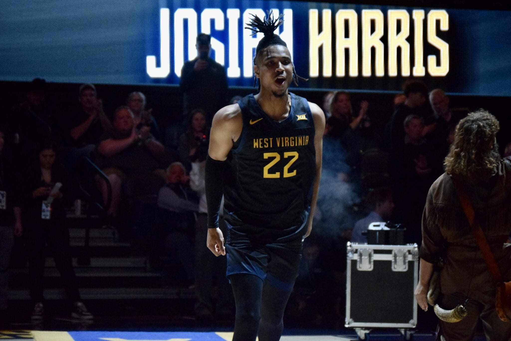 WVU Basketball Josiah Harris Carpet