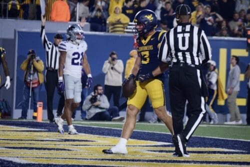 WVU Football WR Hudson Clement scores TD