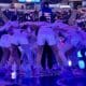 WVU Women's Basketball team huddle