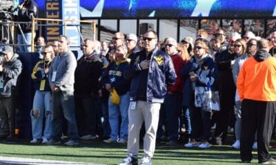 WVU AD Wren Baker at Milan Puskar Stadium