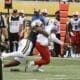 WVU Football DL T.J. Jackson against Kansas