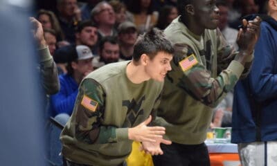 WVU Basketball Kerr Kriisa and Akok Akok