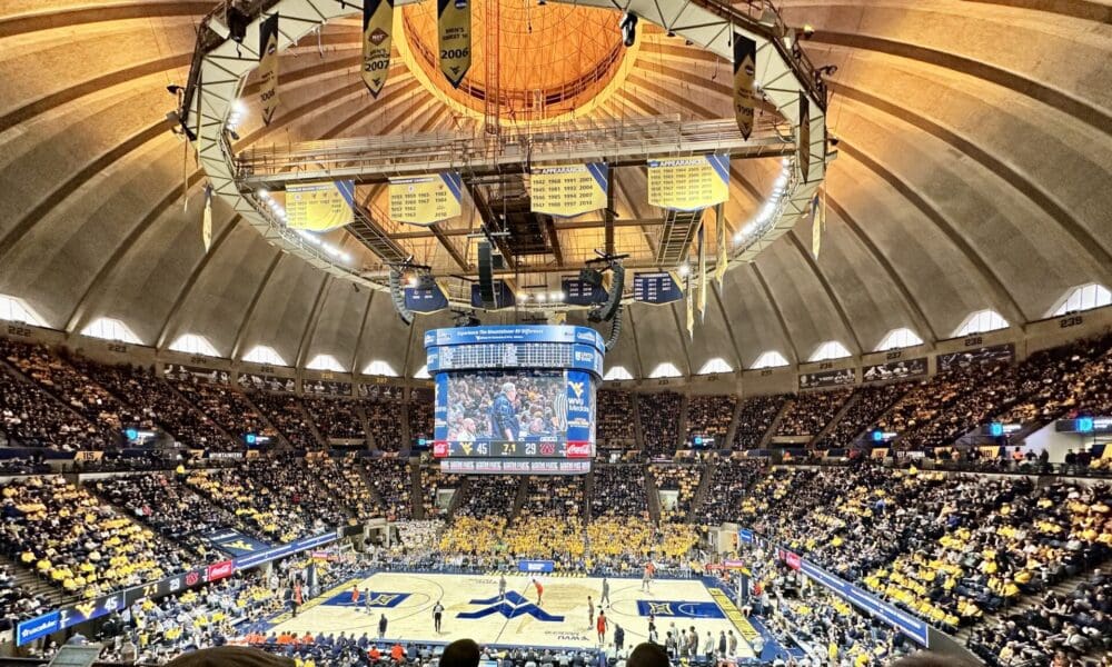 WVU Coliseum wide shot stock