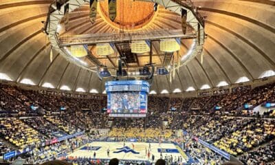 WVU Coliseum wide shot stock