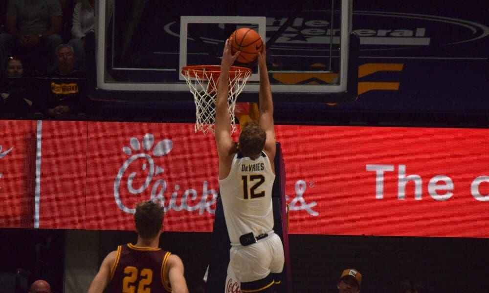 WVU Basketball Tucker DeVries Dunk