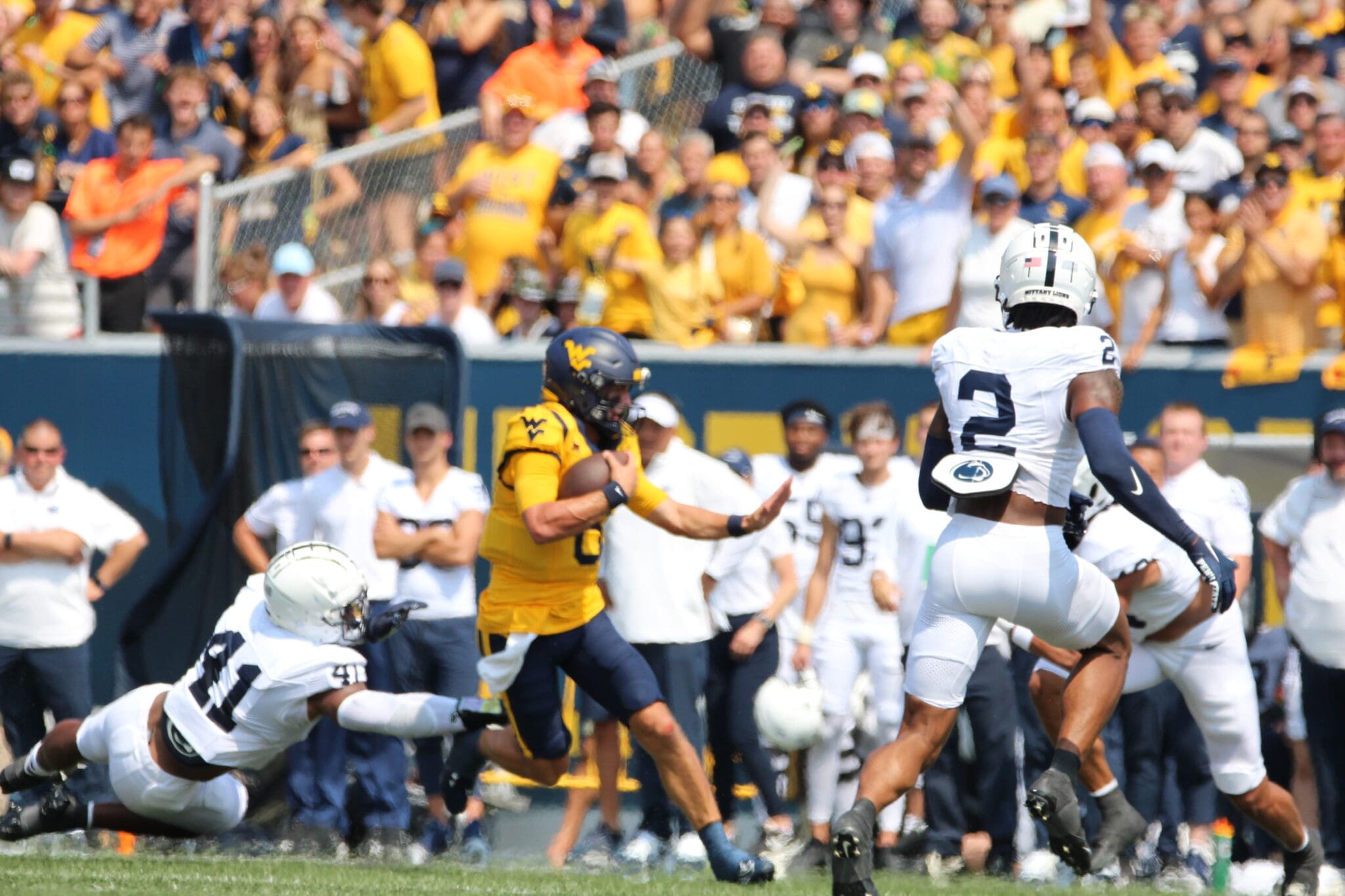 WVU Football QB Garrett Greene against Penn State