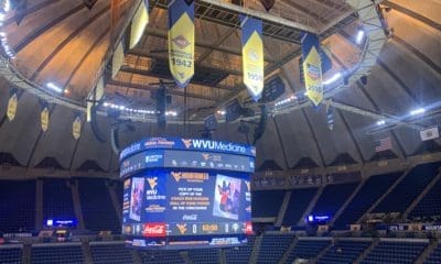WVU Coliseum banners