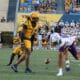 WVU DB Garnett Hollis against Albany
