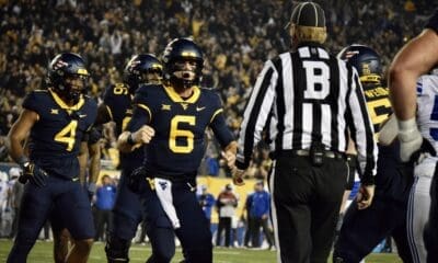 WVU Football Garrett Greene and CJ Donaldson and ref