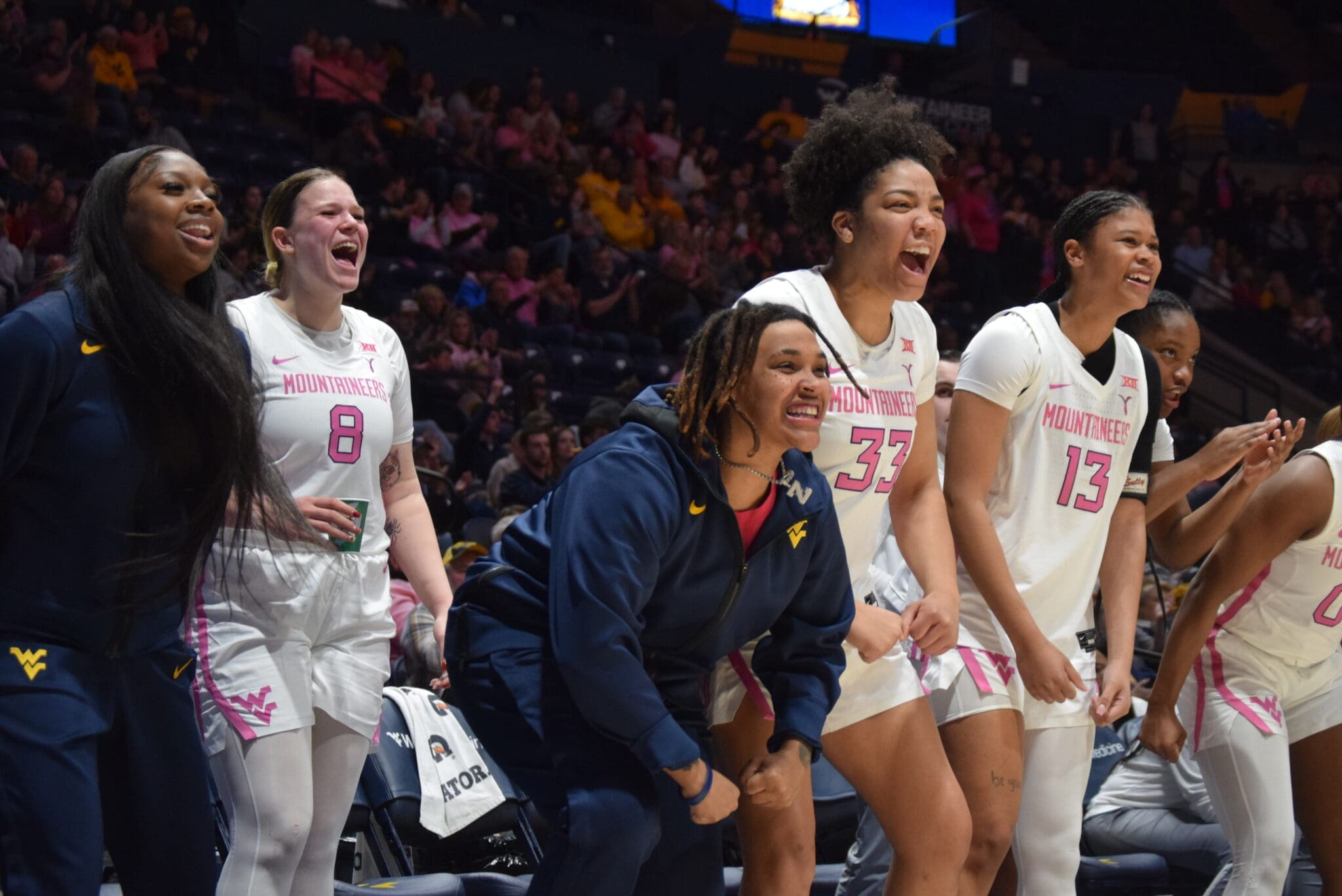 WVU Women’s Basketball team celebrates