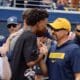 WVU Football HC Neal Brown with recruit