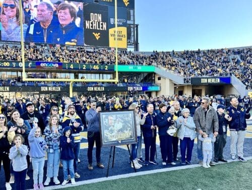 Don Nehlen honored on Milan Puskar Stadium