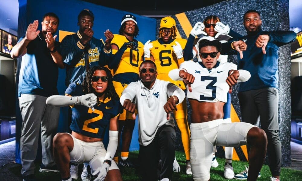 WVU Football CB recruit Aydan West and WVU coaches