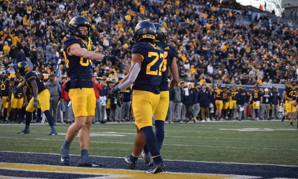WVU Football Jahiem White and Hudson Clement