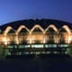 WVU Coliseum at night