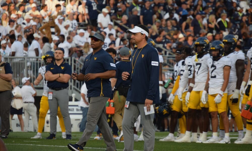 WVU Football HC Neal Brown and OC Chad Scott at Penn State