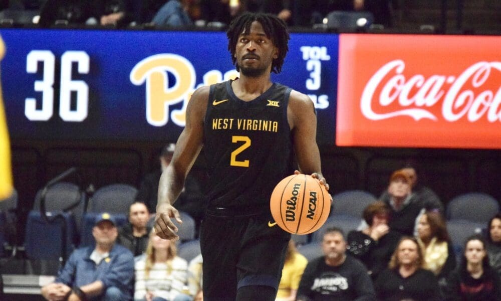 WVU Basketball Kobe Johnson black uniform