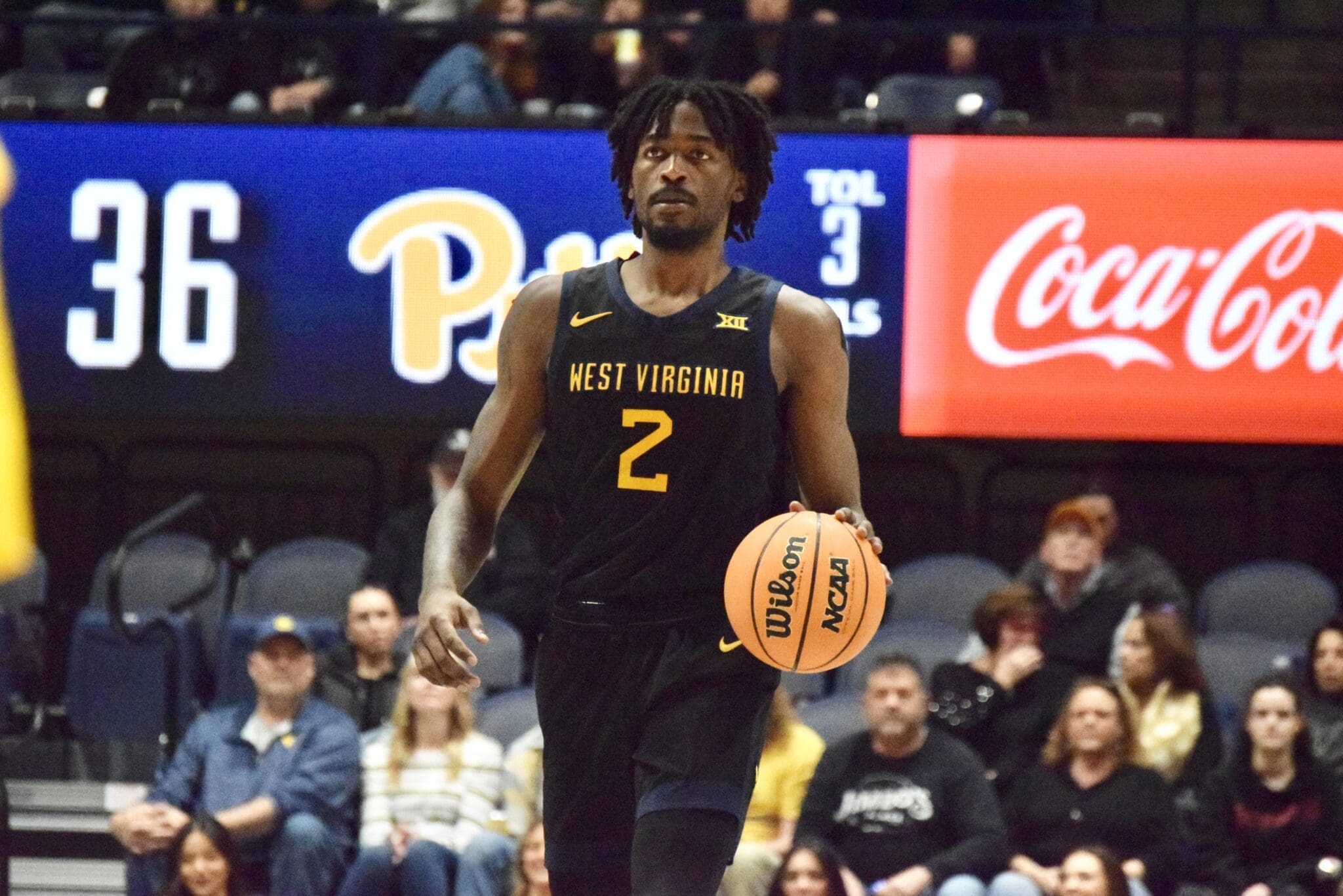 WVU Basketball Kobe Johnson black uniform