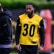 Beanie Bishop at a Steelers practice