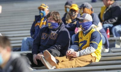 WVU football fans in stands