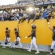 WVU football players and fans
