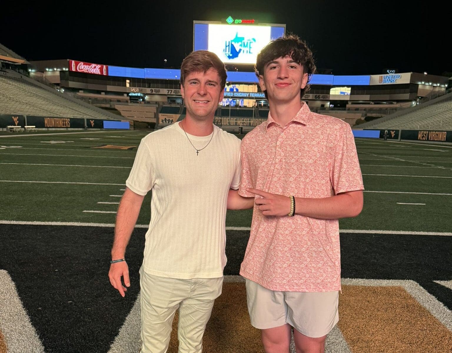 WVU Football QB commit Brodie McWhorter and QB Coach Tyler Allen