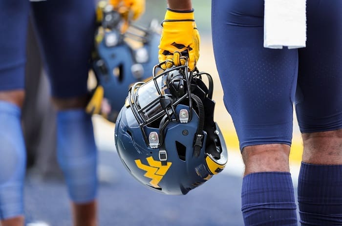 WVU Football helmet stock