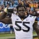 New York Jets OT Yodny Cajuste with WVU