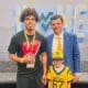 WVU Football LB recruit Cam Thomas with Neal Brown