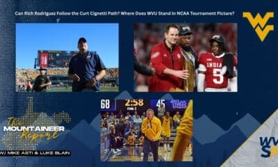 Can Rich Rodriguez Copy Curt Cignetti? WVU in NCAA Tournament Picture Mountaineer Report graphic