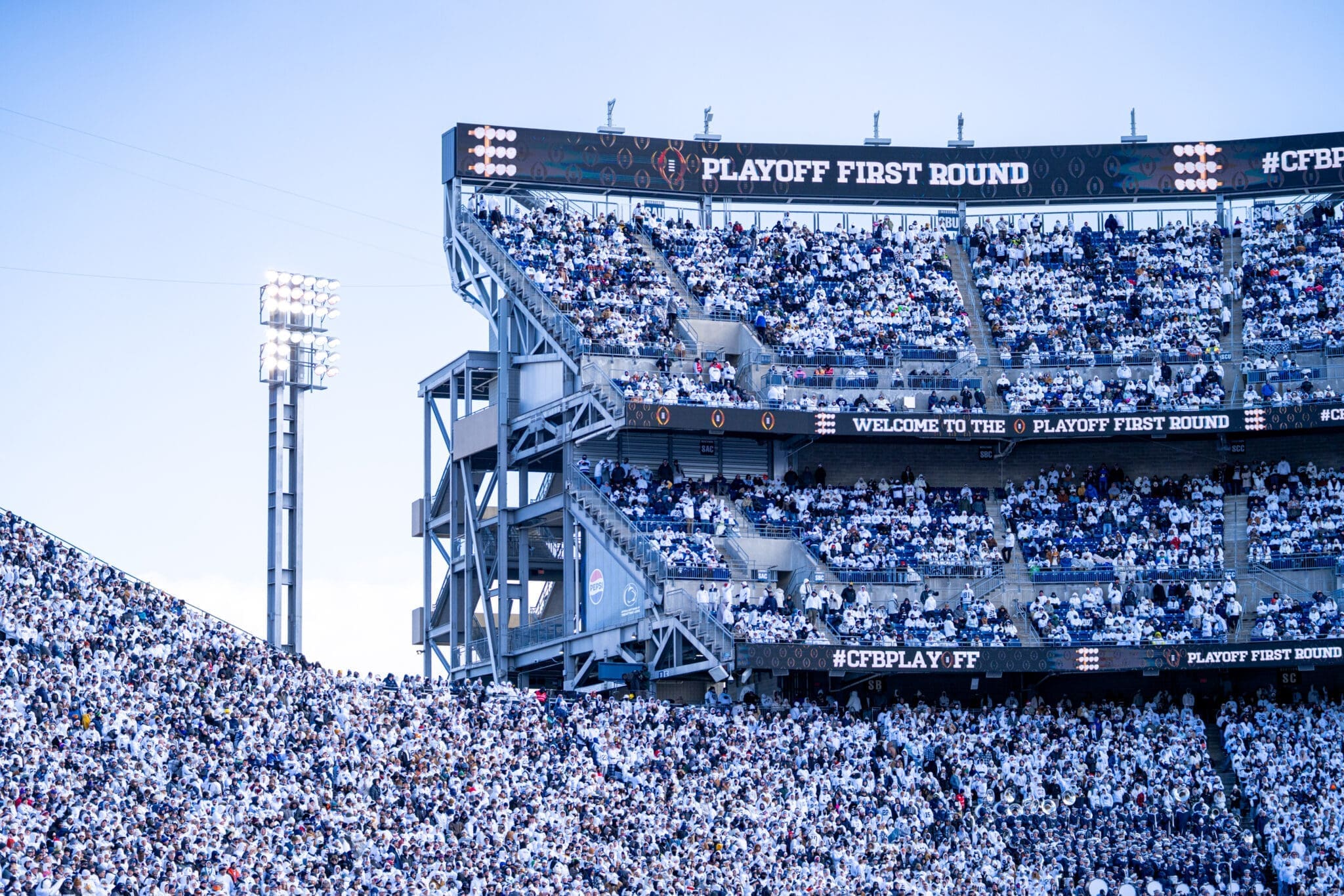 College Football Playoff Sign on Stadium