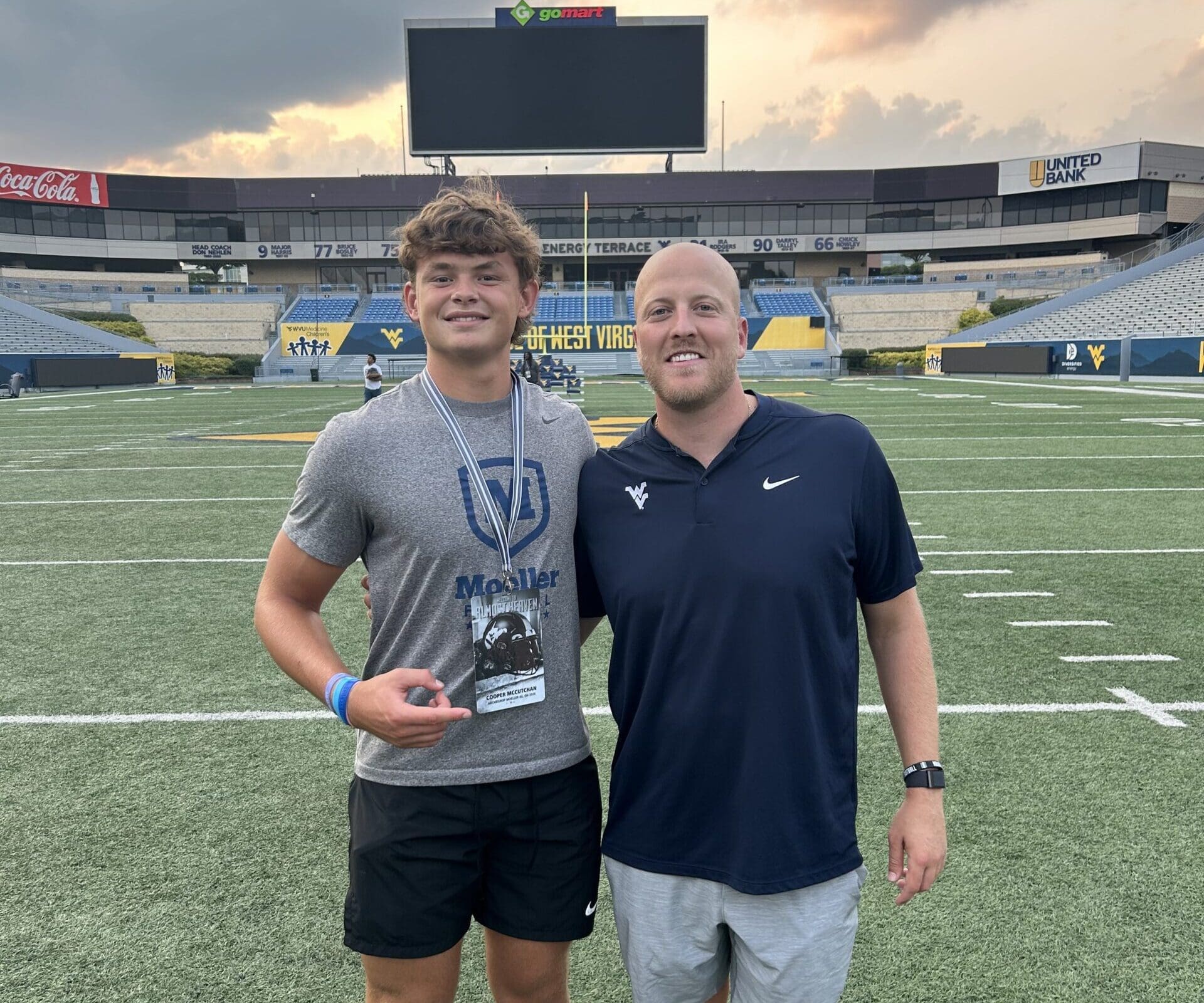 WVU Football TE recruit Cooper McCutchan and Blaine Stewart