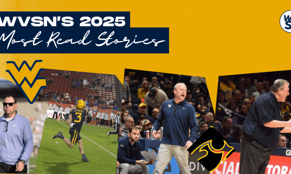 Top WVSN WVU stories for 2025 graphic