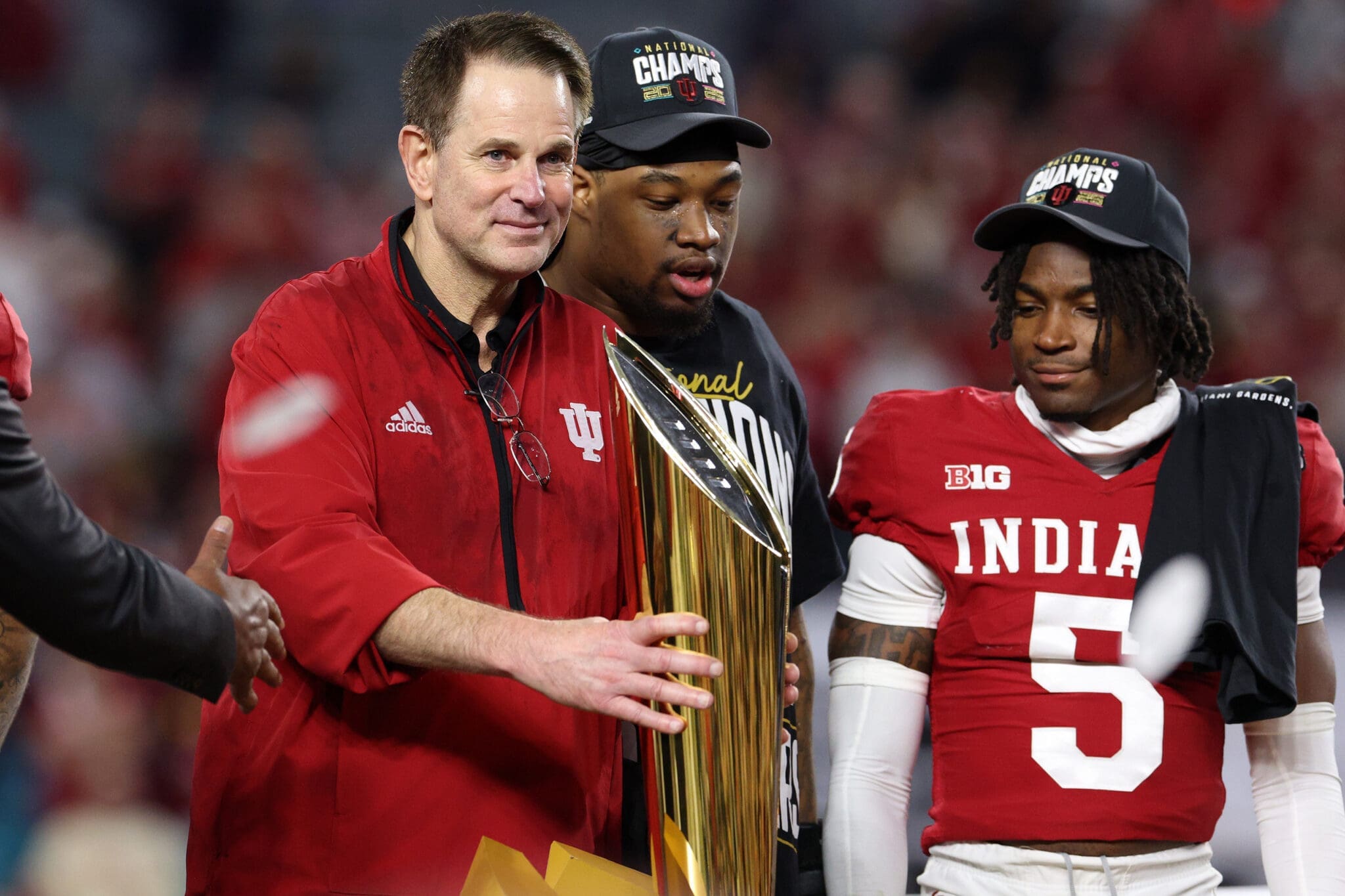 Curt Cignetti with national title trophy