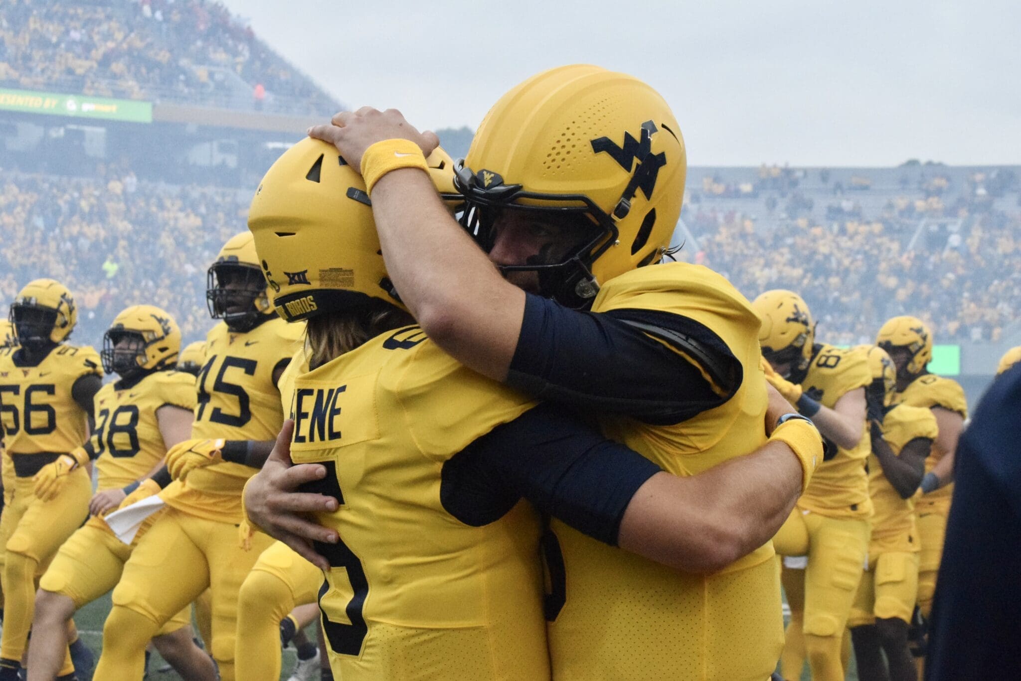 WVU Football QBs Garrett Greene and Nicco Marchiol
